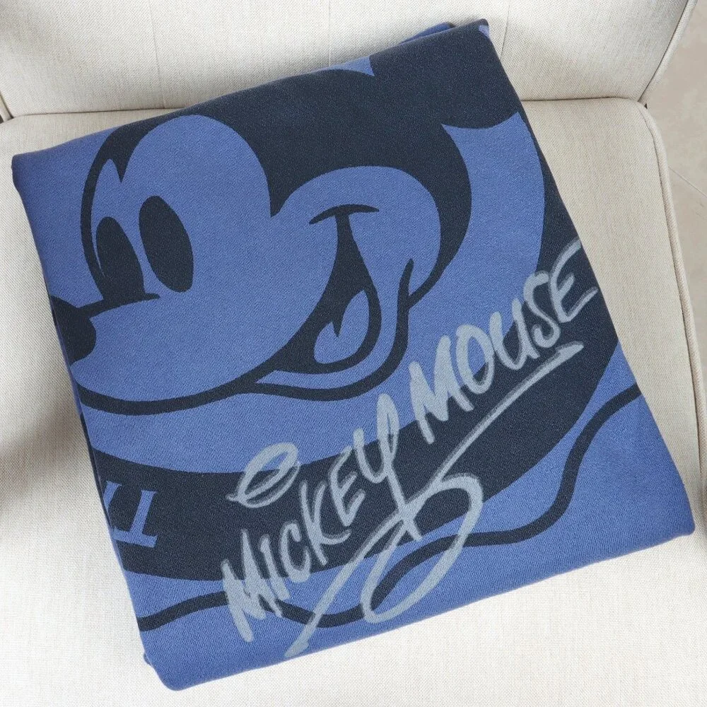 Disney Store Mickey Mouse Blanket Blue 52